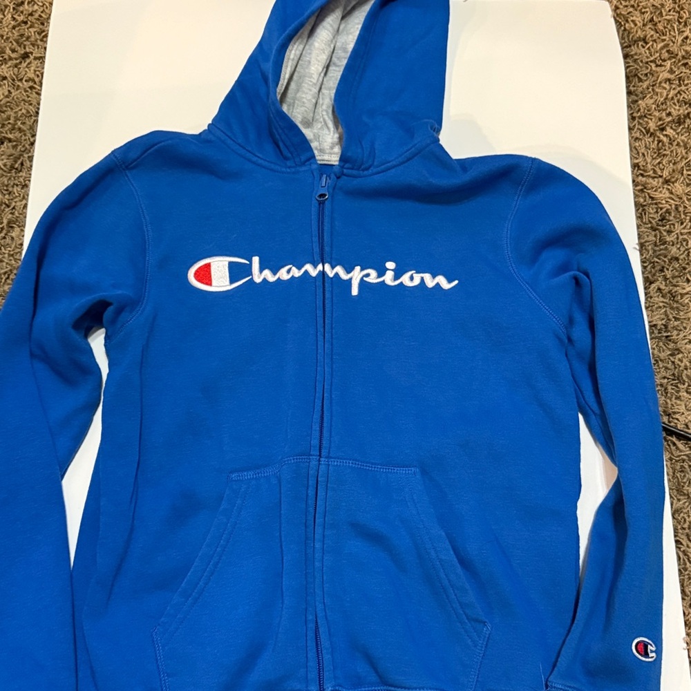 Champion Kids Blue Zip-Up Hoodie